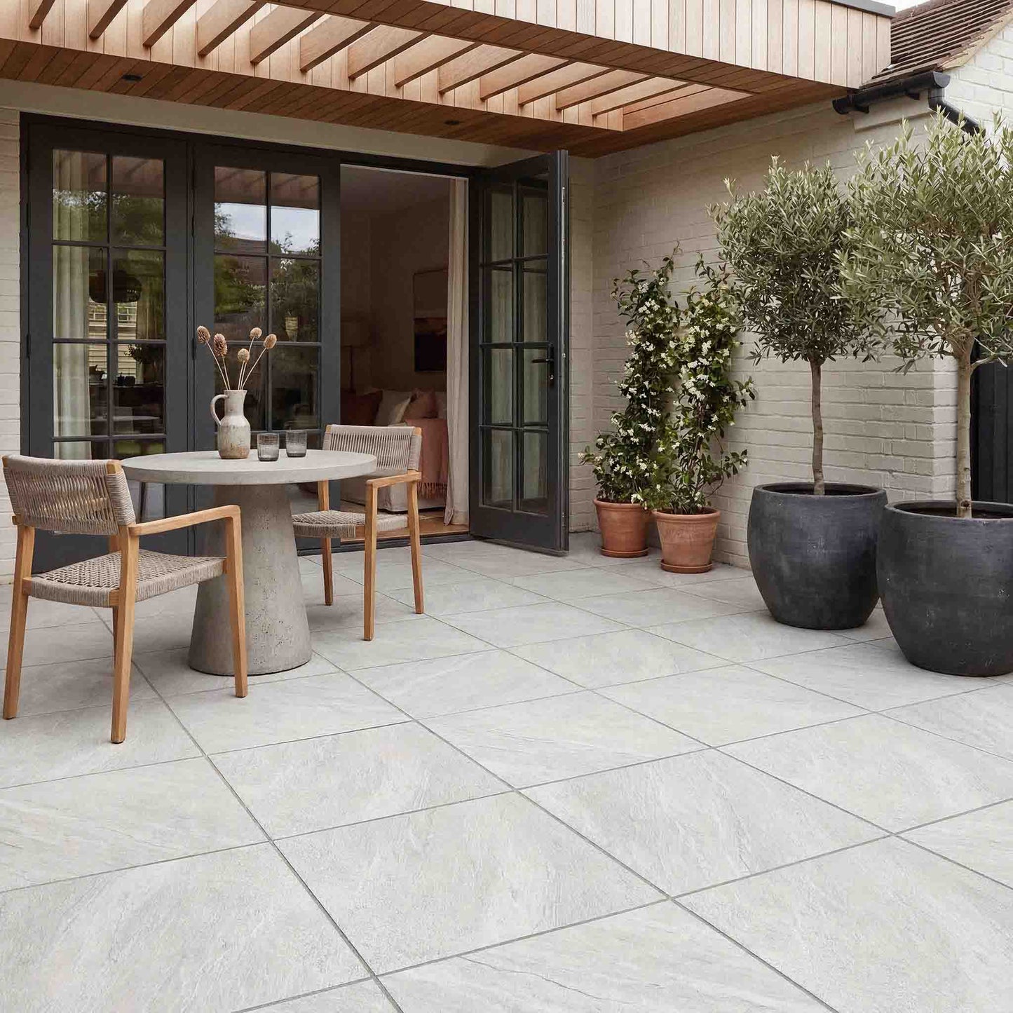 Polar White Outdoor Garden Tiles