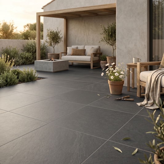 Riwa Black External Porcelain Tiles