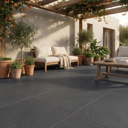 Riwa Black External Porcelain Tiles