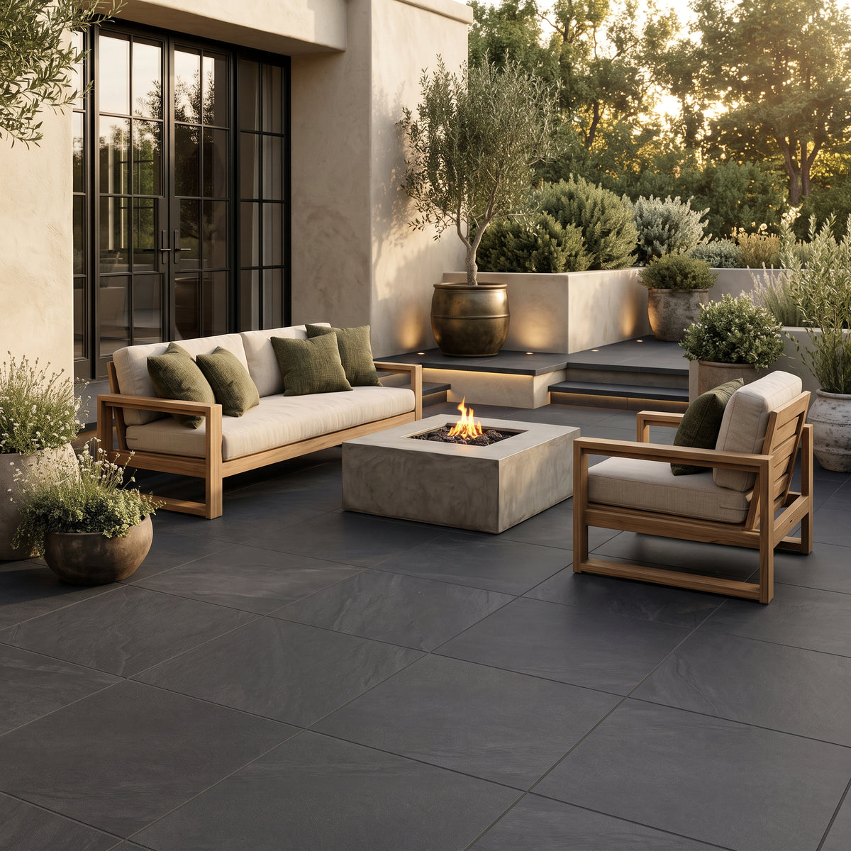 Riwa Black External Porcelain Tiles