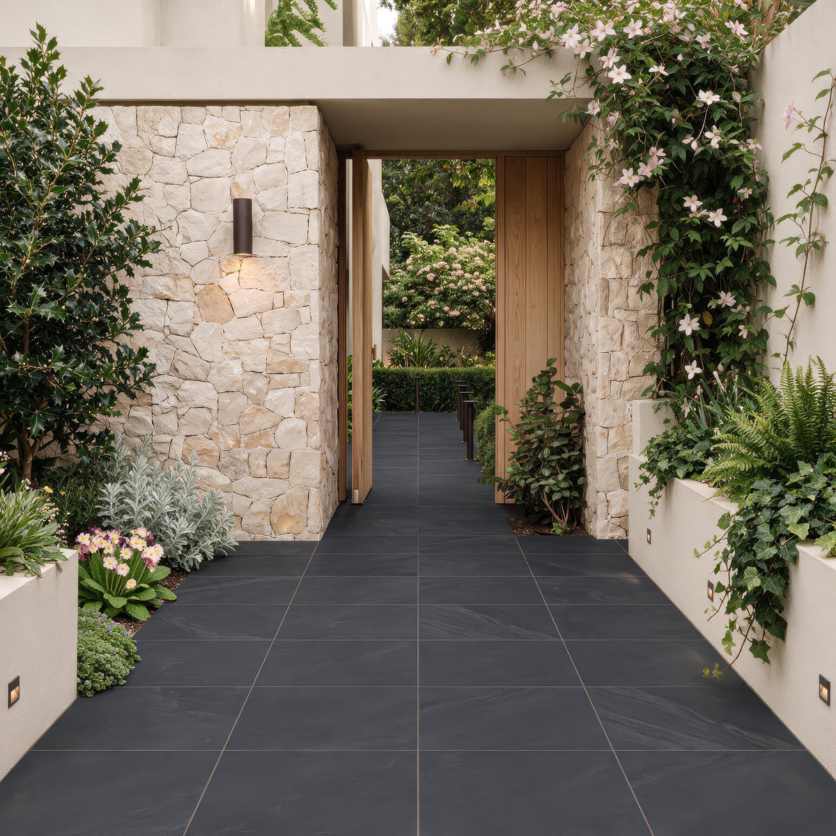 Riwa Black External Porcelain Tiles