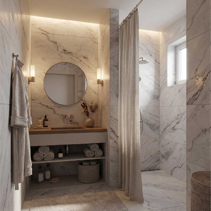 Vestern White Marble Effect Tiles