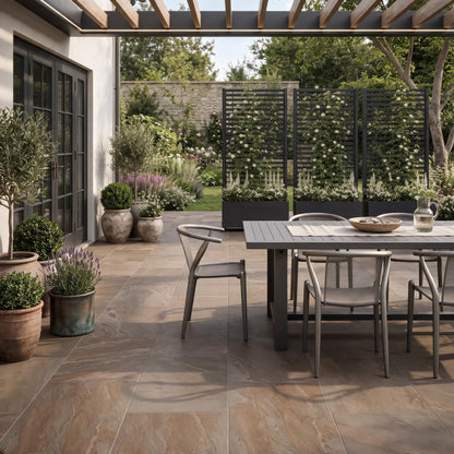 Buff Golden Brown Porcelain Patio Slabs