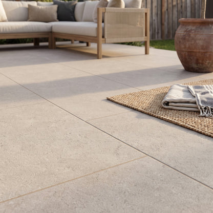 Sinai Taupe Beige Porcelain Paving Slabs