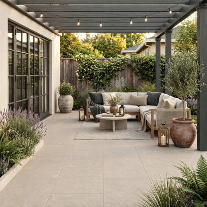 Sinai Taupe Beige Porcelain Paving Slabs