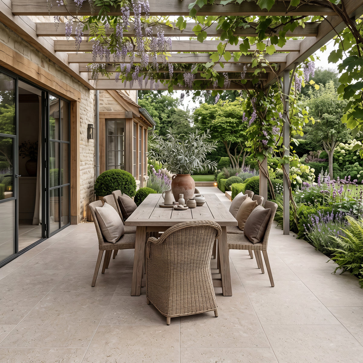 Sinai Taupe Beige Porcelain Paving Slabs