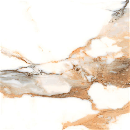 Valeria White and  Gold Marble Floor Tiles