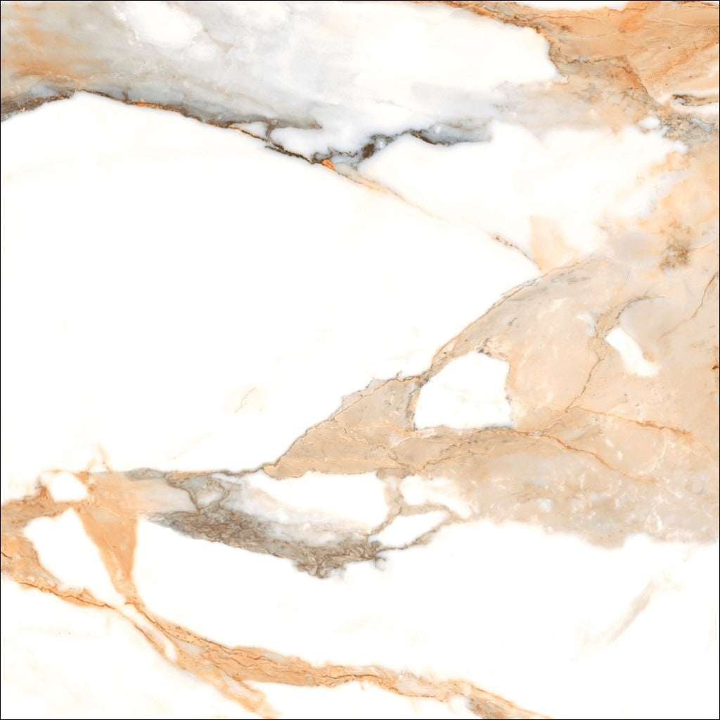Valeria White and  Gold Marble Floor Tiles