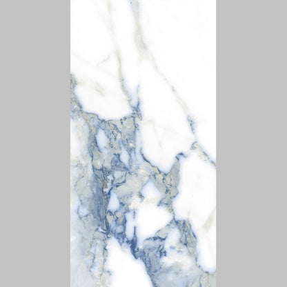 Valeria White and Blue Marble Effect Tiles