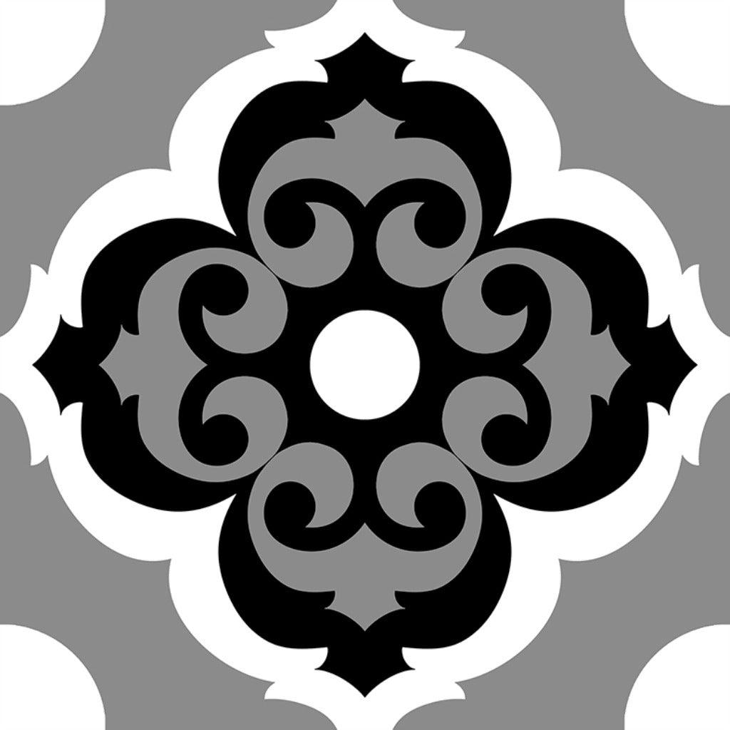 Art Vendome Black and White Patterned Tiles
