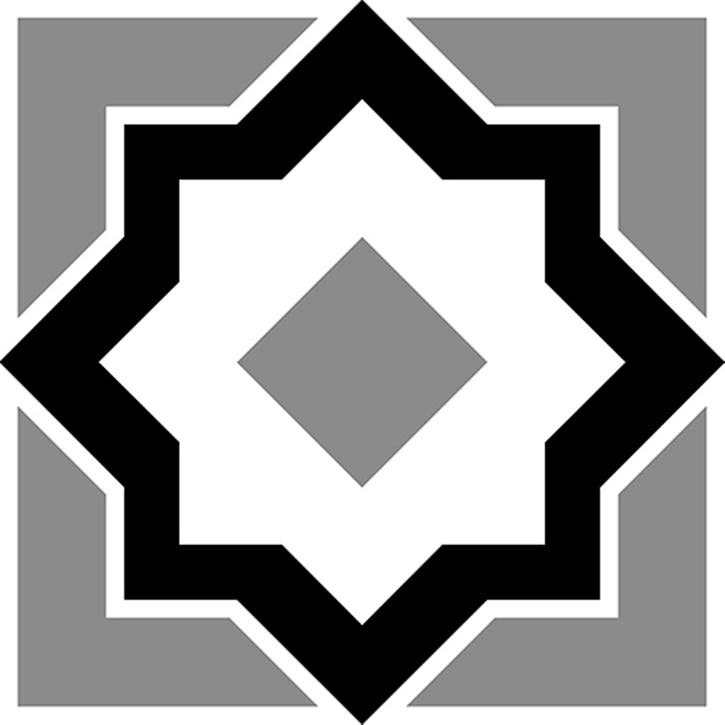 Art Vendome Black and White Patterned Tiles