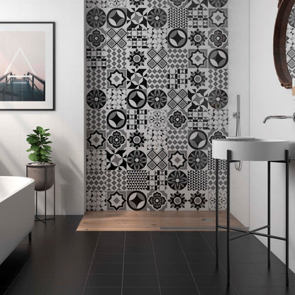 Art Vendome Black and White Patterned Tiles