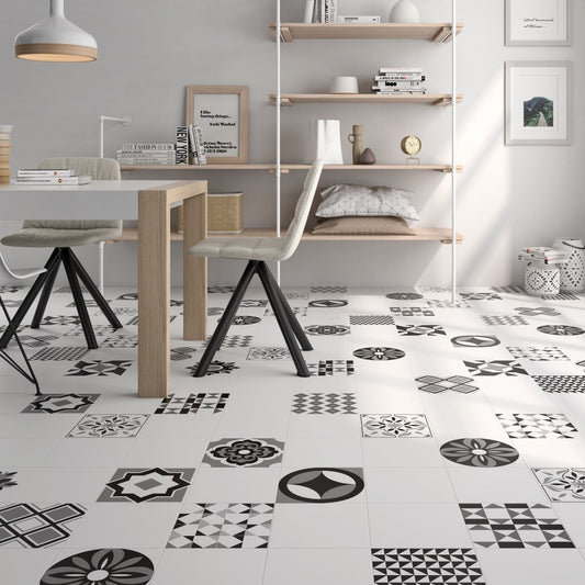 Art Vendome Black and White Patterned Tiles