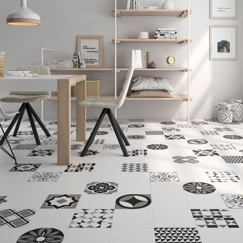 Art Vendome Black and White Patterned Tiles