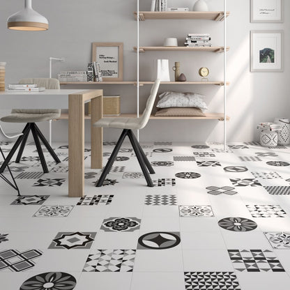 Art Vendome Black and White Patterned Tiles