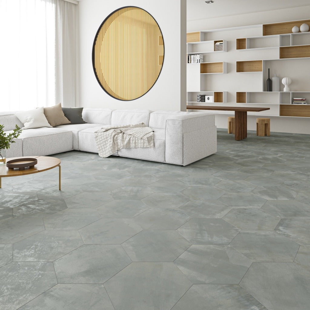 Vessel Steel Grey Hex Tiles – Large Matt