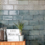 Cut Sample: Vita Green Brick Tiles