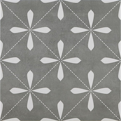 Waterloo Black and White Geometric Tiles - Room Setting
