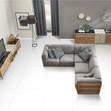 Cut Sample: Zed Large White Gloss Tiles - Porcelain, Rectified