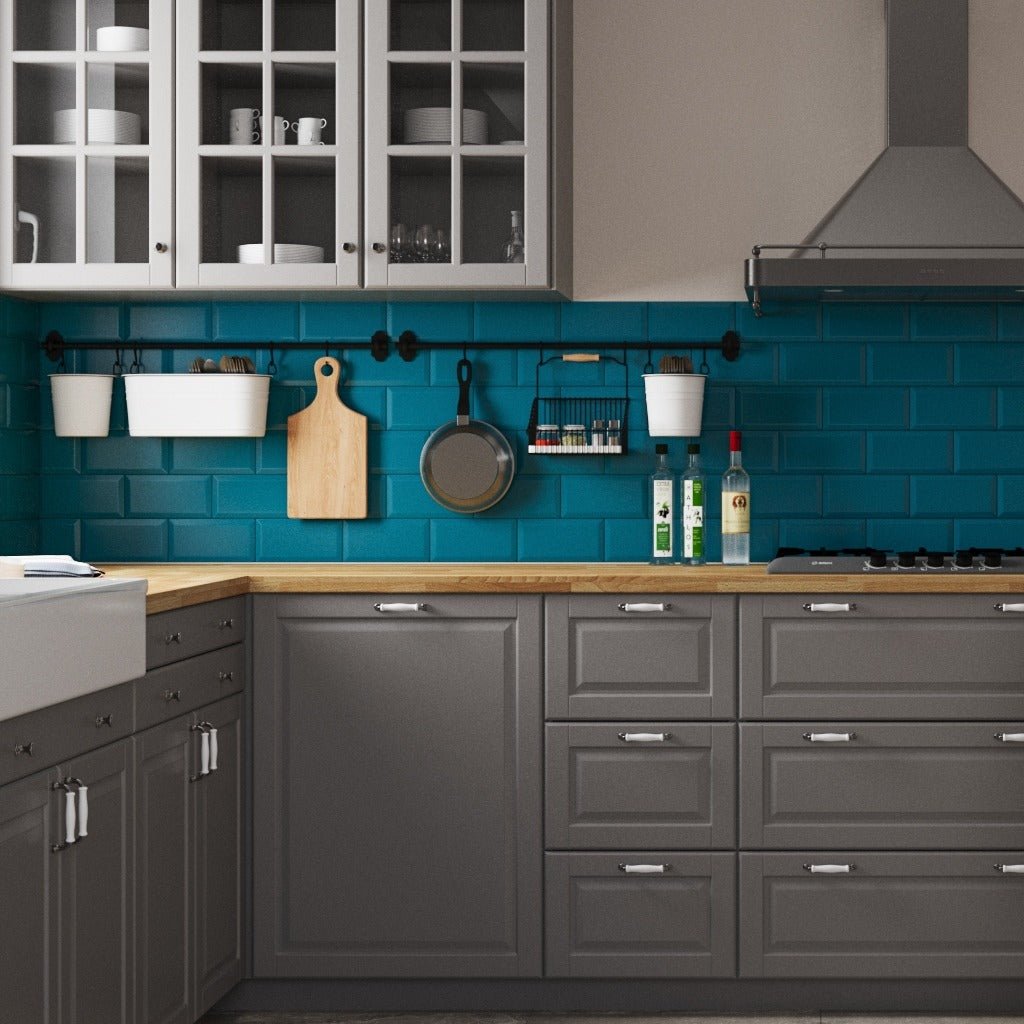 Teal Aqua Blue Tiles