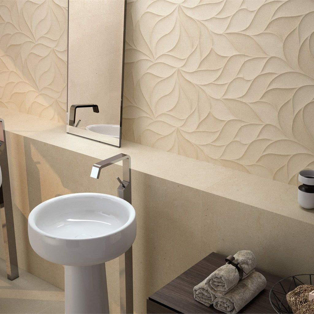 Avenue Beige Matt Stone Effect Wall Tiles