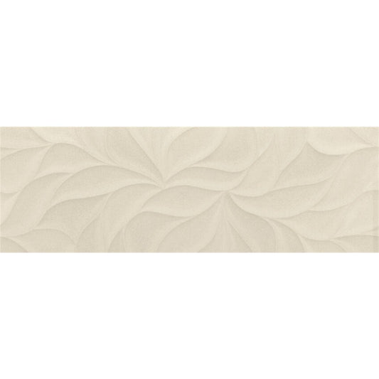 Avenue Beige Leaf Decor Matt Wall Tiles