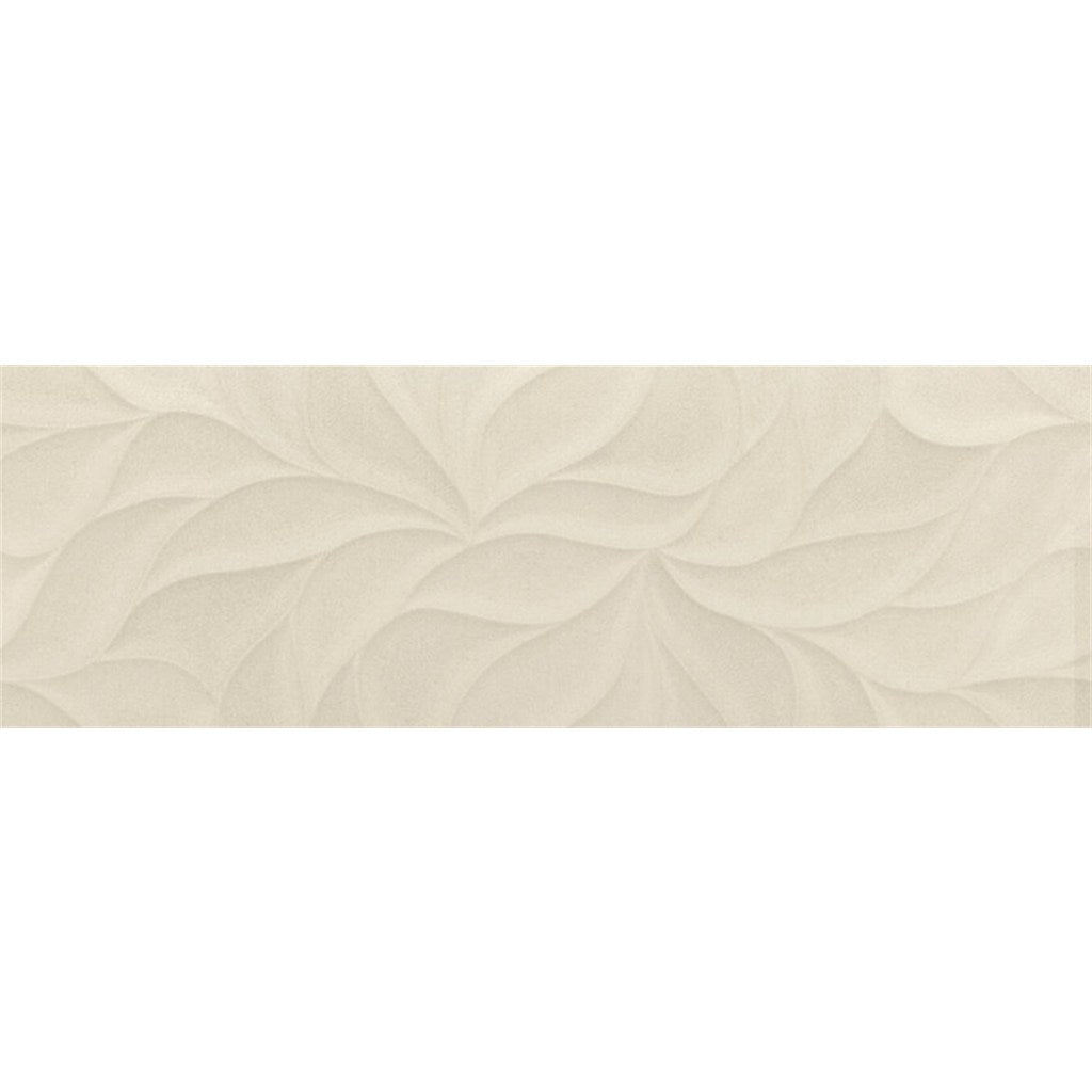 Cut Sample: Avenue Beige Leaf Decor Matt Wall Tiles