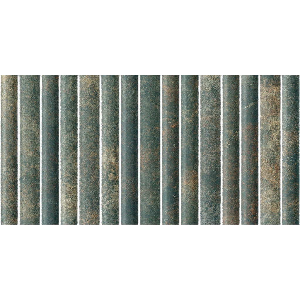Rubik Verde Green Patterned Gloss Wall Tiles – 15 x 30cm