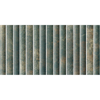 Rubik Verde Green Patterned Gloss Wall Tiles – 15 x 30cm