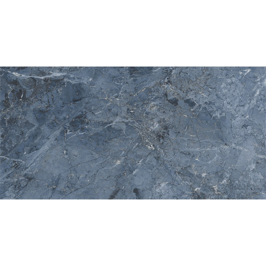 Onyx Dark Aqua Blue-Grey High Gloss Porcelain Tiles