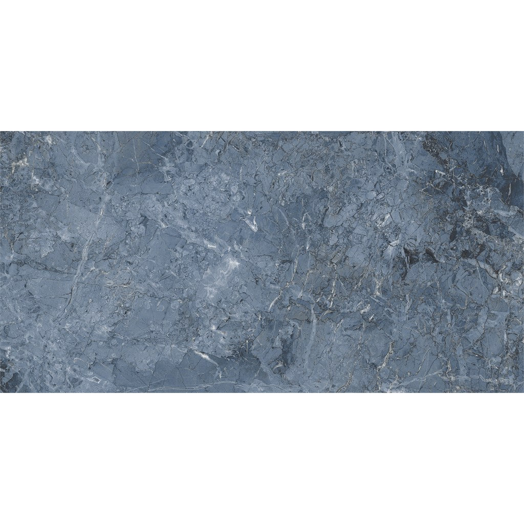 Onyx Dark Aqua Blue-Grey High Gloss Porcelain Tiles