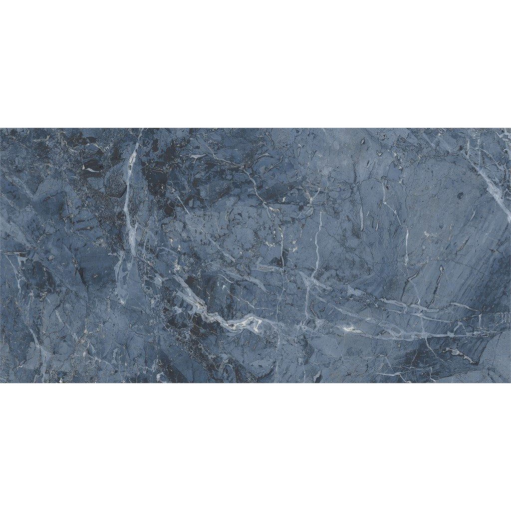 Onyx Dark Aqua Blue-Grey High Gloss Porcelain Tiles