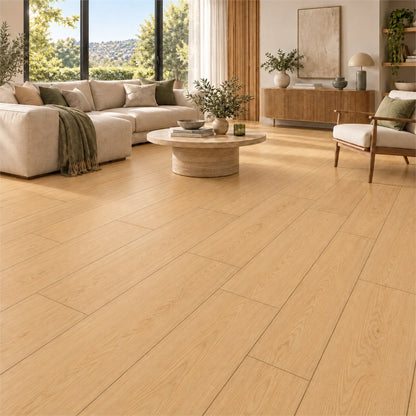 Onega Miele Beige Oak Wood Effect Porcelain Tiles